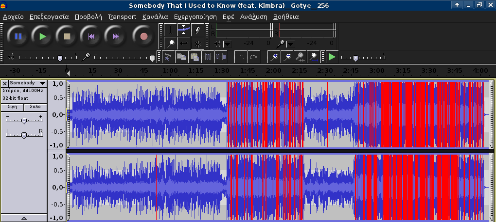 Somebody that I used to know by Gotye feat. Kimbra)